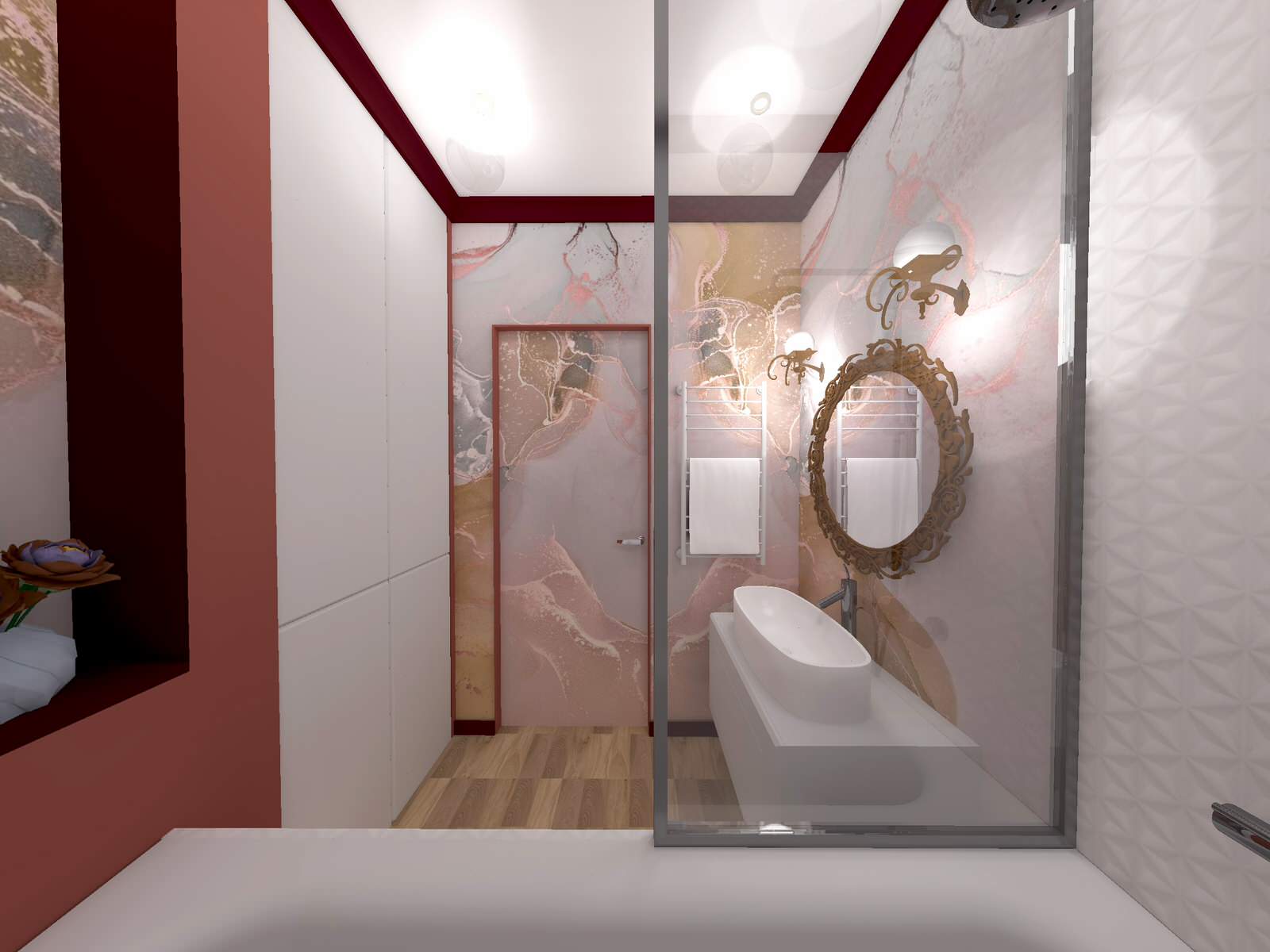 Пальмы в снегу ванна