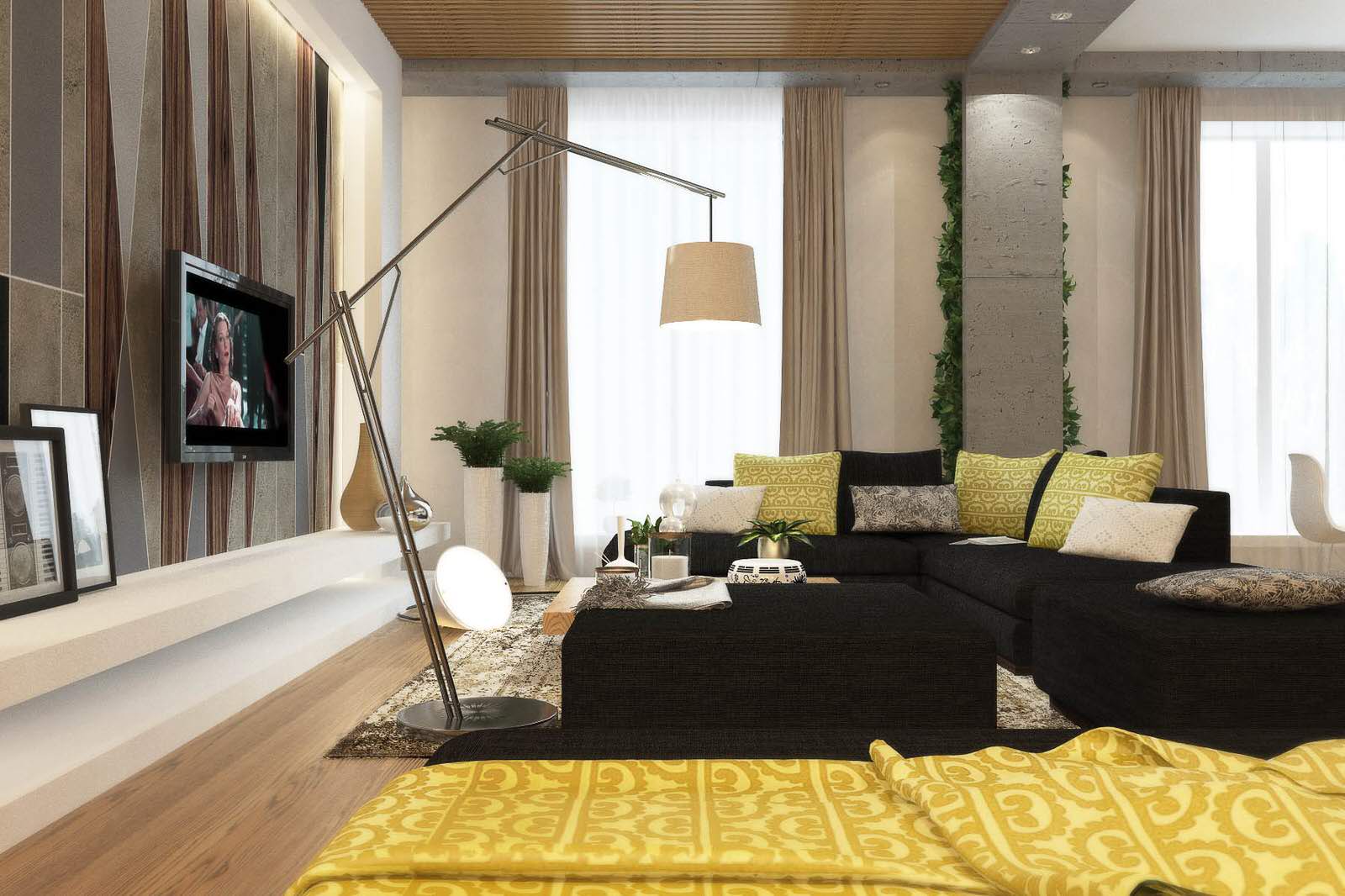 Лофт с камином.