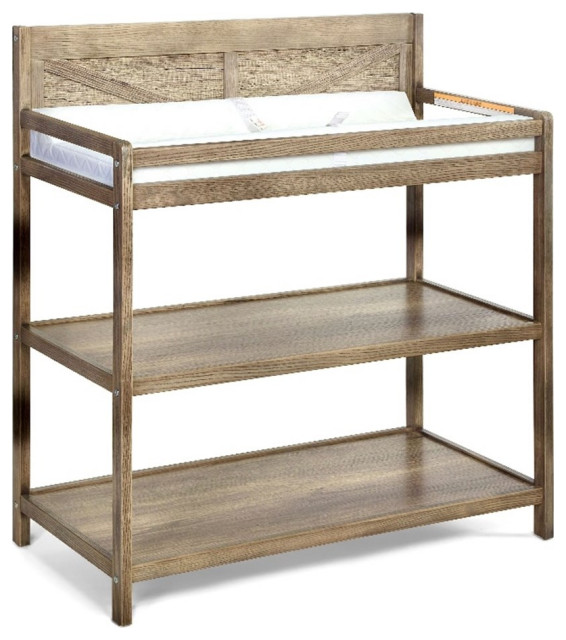 Suite Bebe Barnside Farmhouse Wood Changing Table in Vintage Chestnut