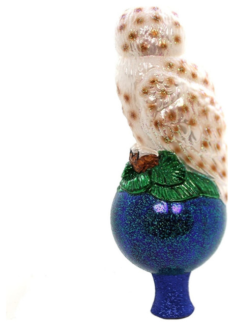 Old World Christmas Glass Blown Owl Tree Top Ornament - Traditional ...