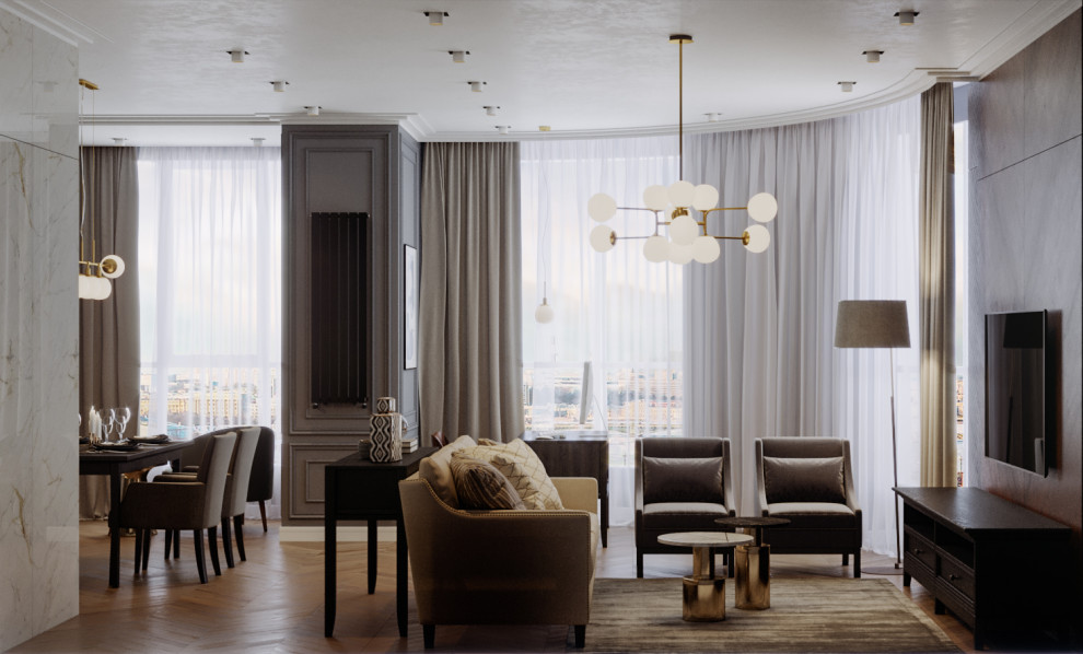 Дизайн интерьера Двухкомнатной квартиры. ЖК "5 Звезд" Санкт-Петербург