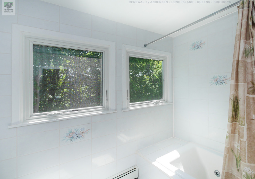 Bright Pretty Bathroom with New Windows Renewal by Andersen Long Island, NY Bathroom New
