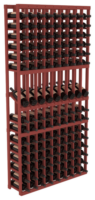 9 Column Display Row Wine Cellar Kit, Pine, Cherry