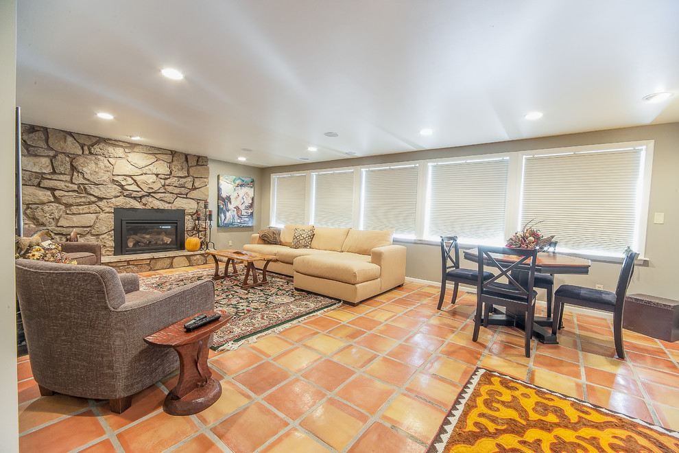 Large mountain style home design photo