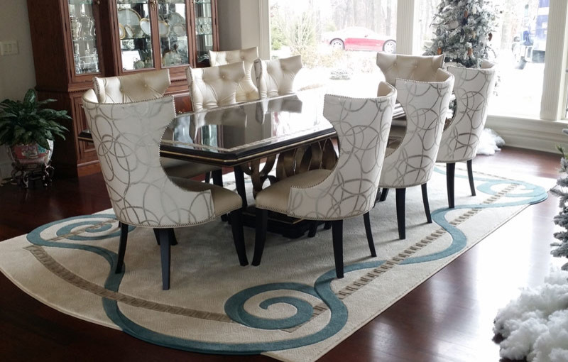 Enclosed dining room - mid-sized transitional dark wood floor enclosed dining room idea in Chicago with beige walls and no fireplace