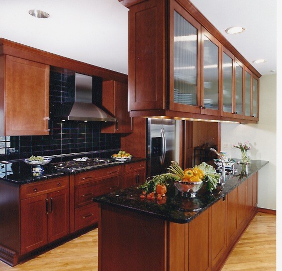 Kitchen - mid-sized transitional kitchen idea in Chicago