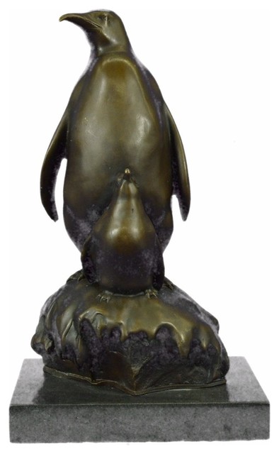 Emperor Penguin with Baby Small Figurine Collectible Statue B