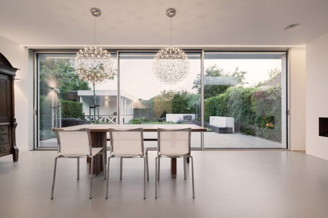 Solarlux cero - minimalistic glass sliding doors moderne-spisestue