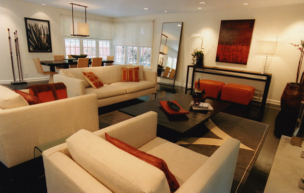Inspiration for a contemporary living room in Los Angeles.
