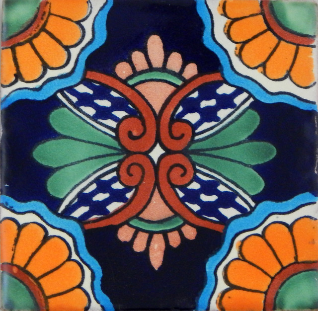 Individual Piece Mexican Talavera Handmade Tile, Sample