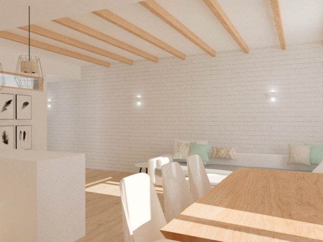 Reforma integral - Mint House skandinavisk-vardagsrum