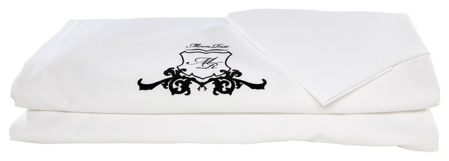 MoonLight Sateen Duvet Cover and Bedding Set, Black and White, 240x220 cm