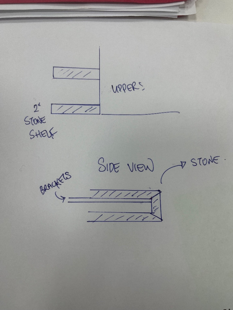 Support advice to secure marble floating shelves