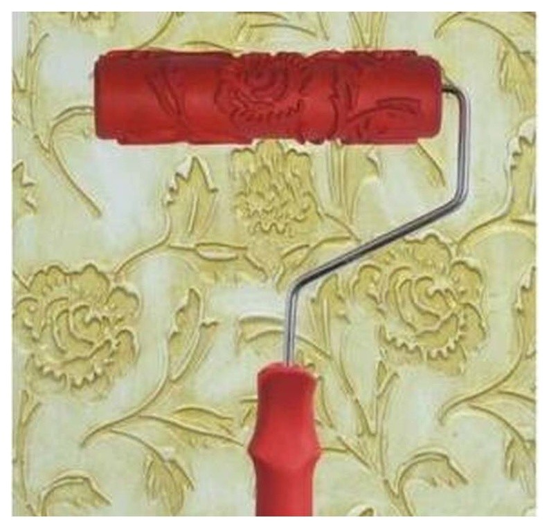 Embossed Paint Roller Wall Painting Runner Wall Decor DIY tool, Pattern 4