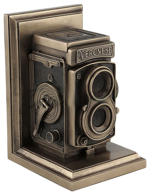 Vintage Camera Bookend, Steampunk Statue - Traditional - Bookends - by ...