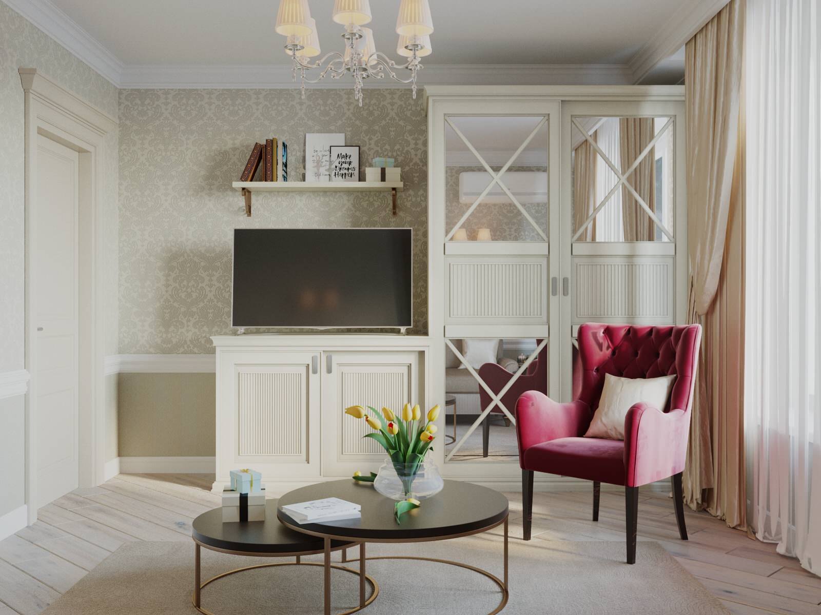 Дизайн интерьера Спальни Гостевой 68