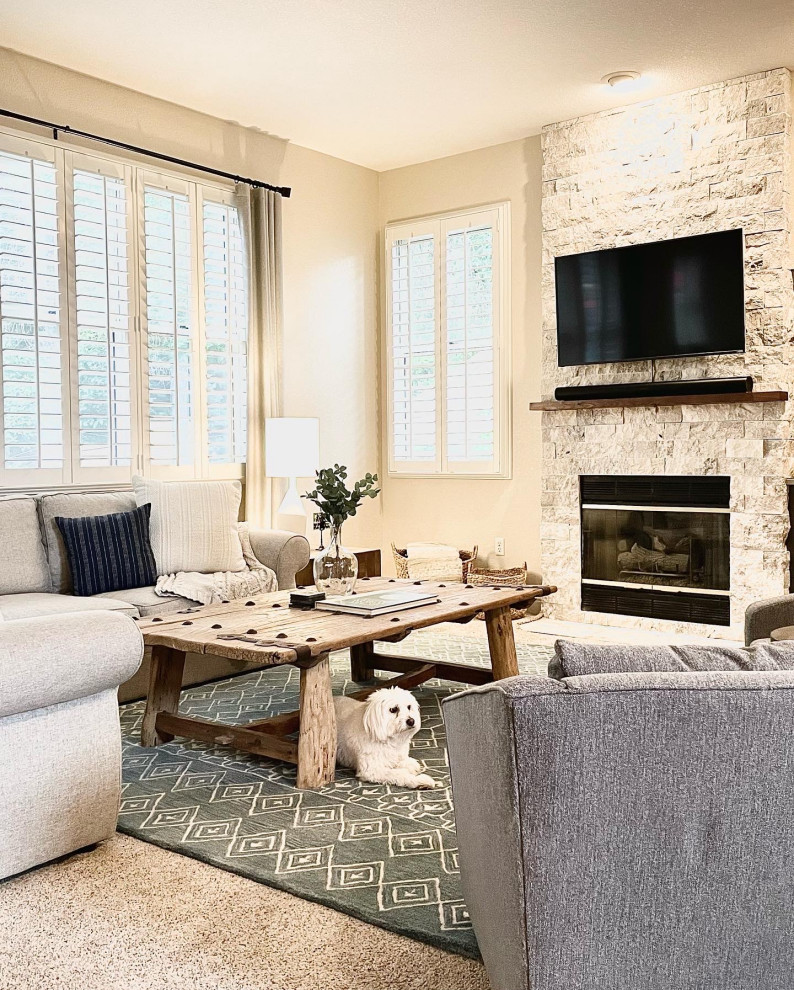 Inspiration for a transitional home design remodel in Denver