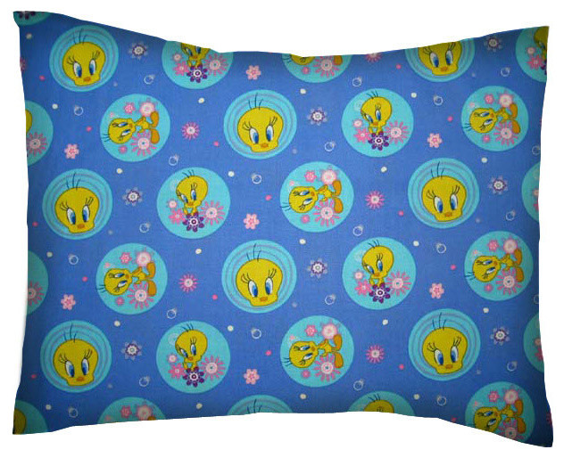 SheetWorld Crib/Toddler Percale Baby Pillow Case, Tweety, Made in USA