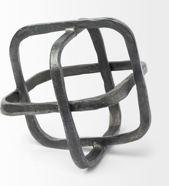 Willem I Black Metal Open Cube Decor Object - Contemporary - Decorative ...