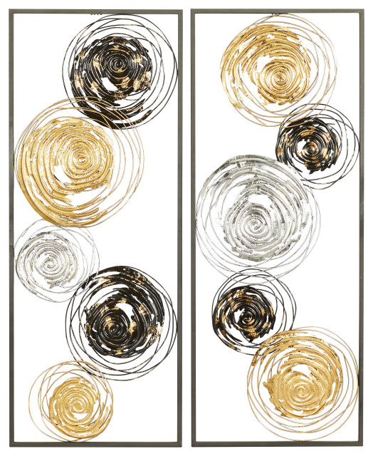 Contemporary Black Metal Wall Decor 16770 Contemporary Metal Wall