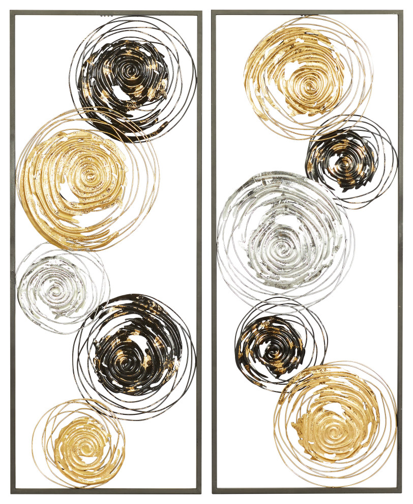 Contemporary Black Metal Wall Decor 16770 Contemporary Metal Wall