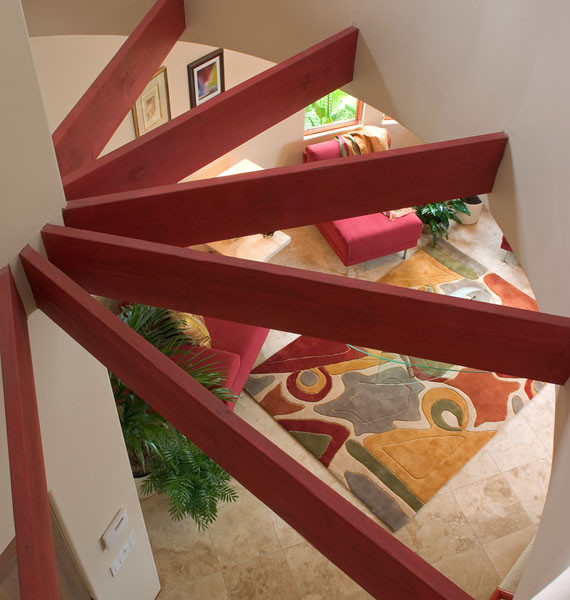 Design ideas for a small modern staircase in San Diego.