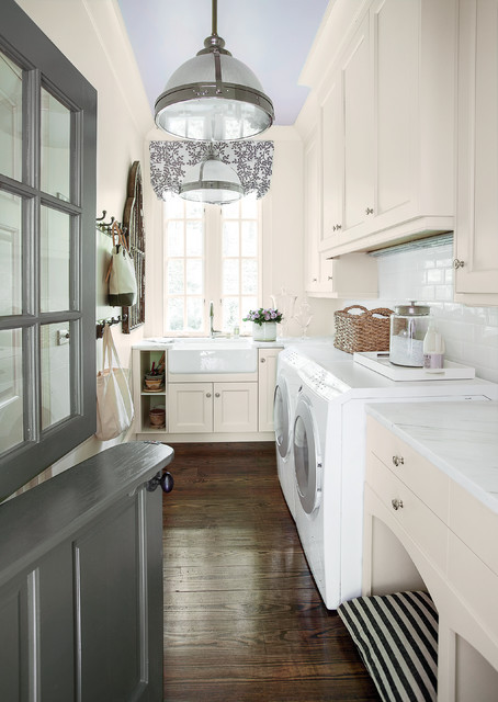 Painted Ceiling Traditional Utility Room Atlanta By