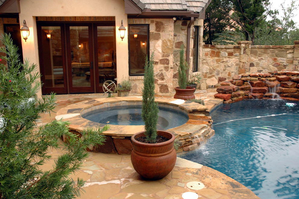 Inspiration for a transitional pool remodel in Austin
