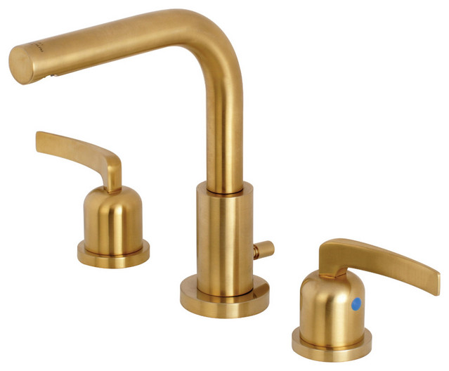 Fauceture FSC8953EFL 8 in. Widespread Bathroom Faucet, Brushed Brass Contemporary Bathroom