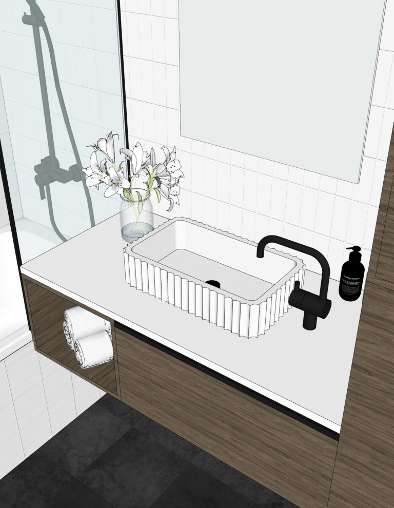 Эскизная визуализация ванной комнаты