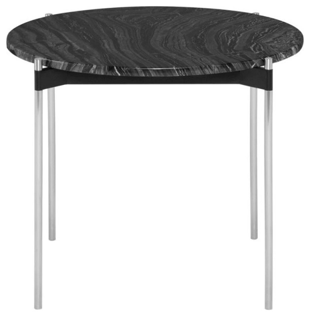 Tyson Black Wood Side Table Contemporary Side Tables And End Tables