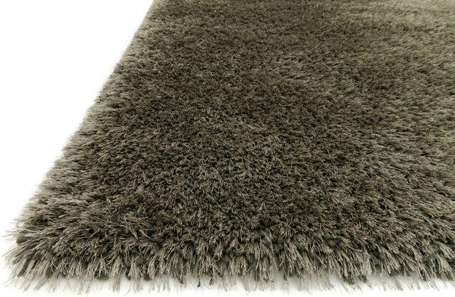 Thin Textured Rug Textured Chic Thin & Thick Yarn Fresco Shag Area Rug, 7'9