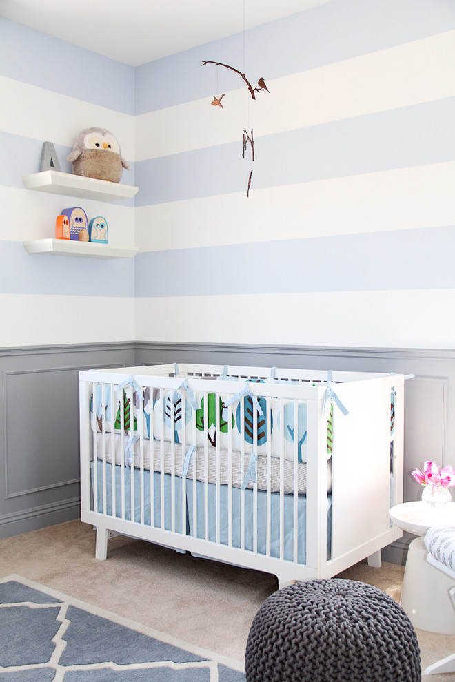 This is an example of a contemporary nursery in Los Angeles.