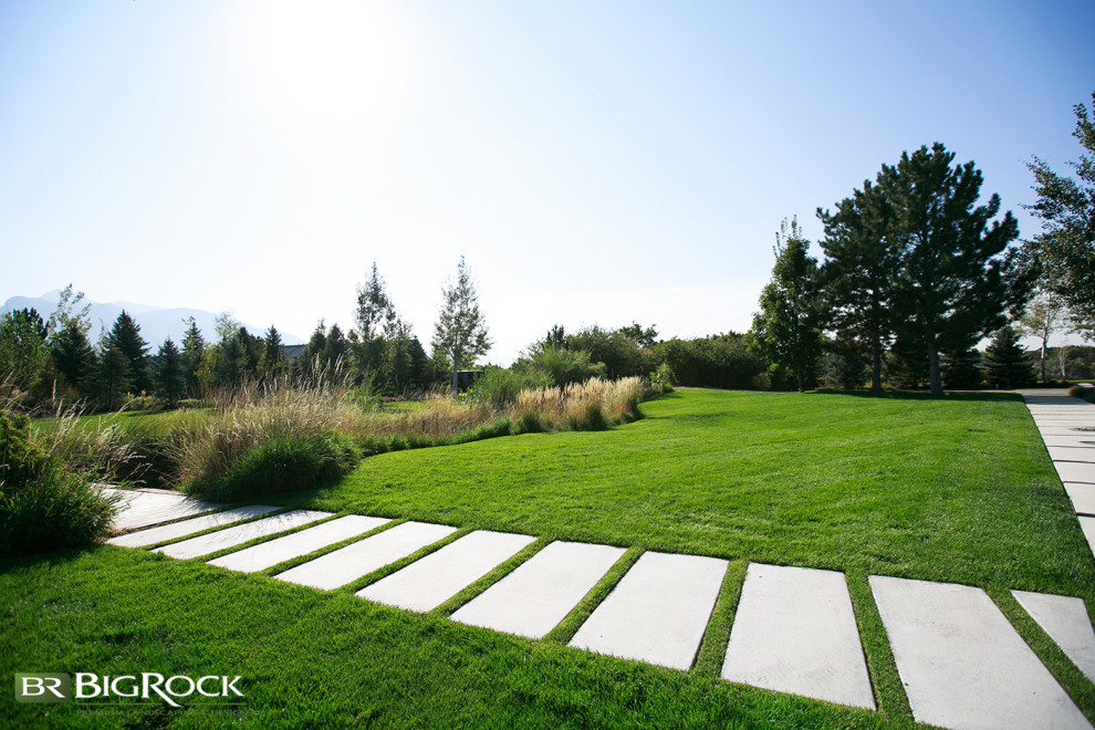 Rectangle Modern Pavers For Front Walk - Contemporary - Landscape ...