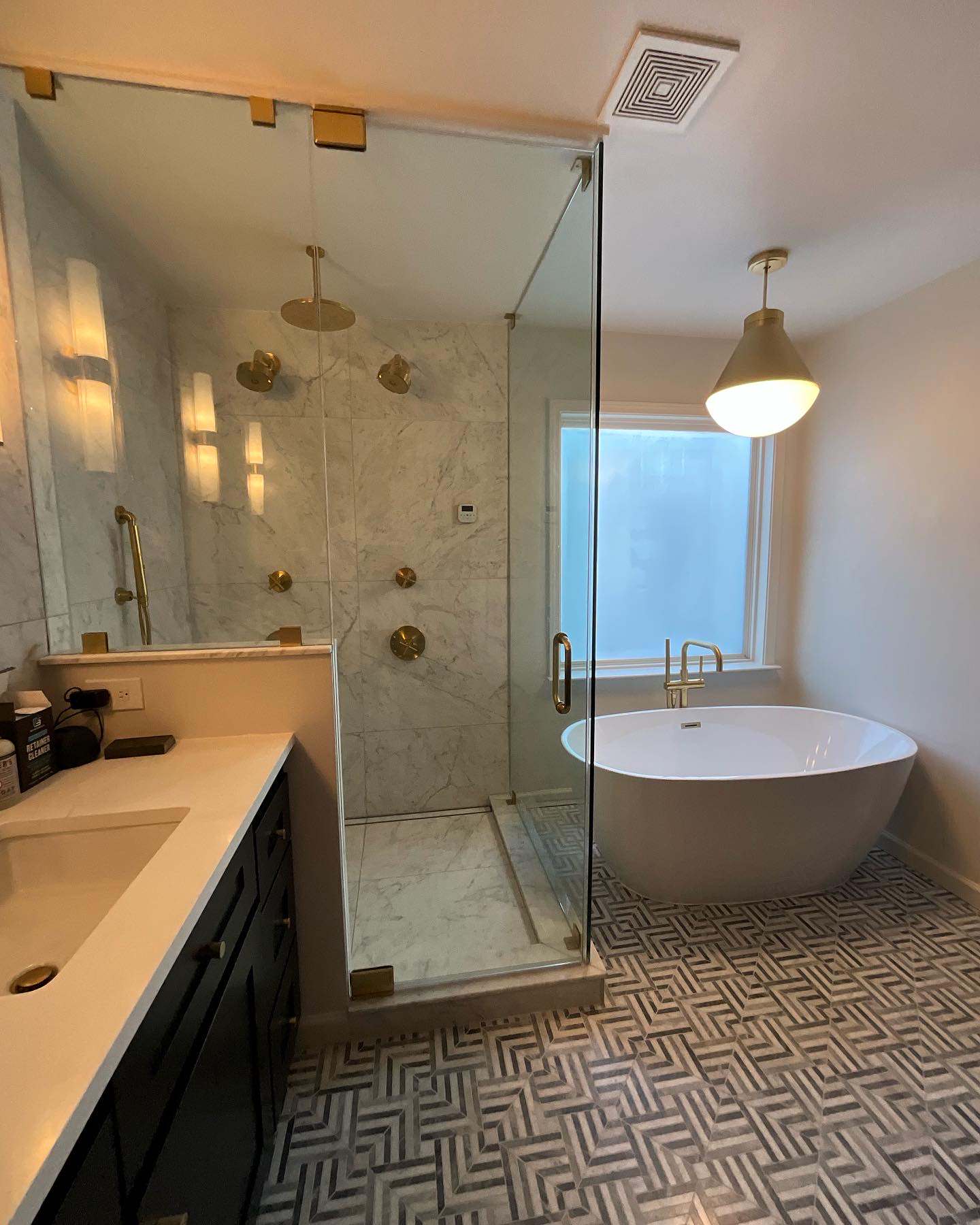 Master Bathroom and Fireplace