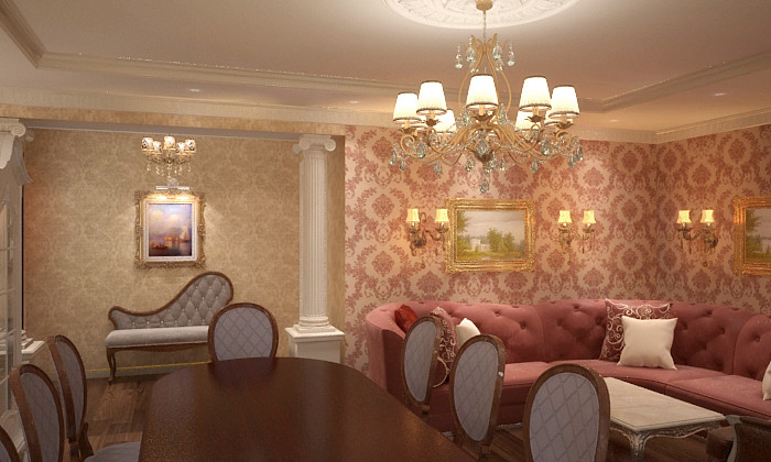 Дизайн проект интерьеров 3 к.квартиры