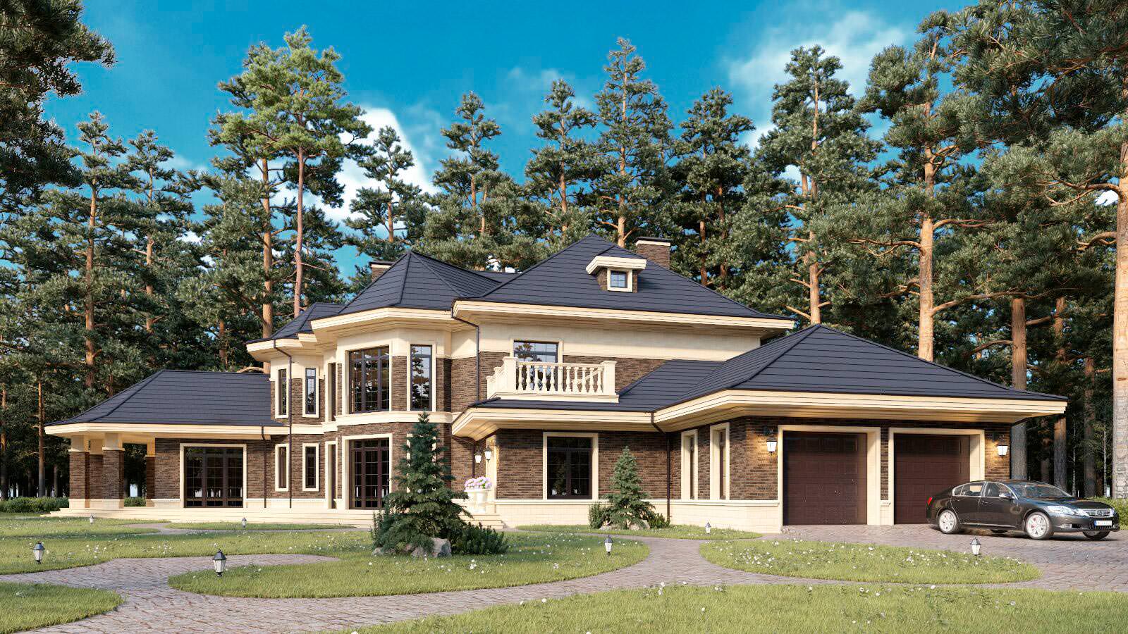 Современный дом в классическом стиле