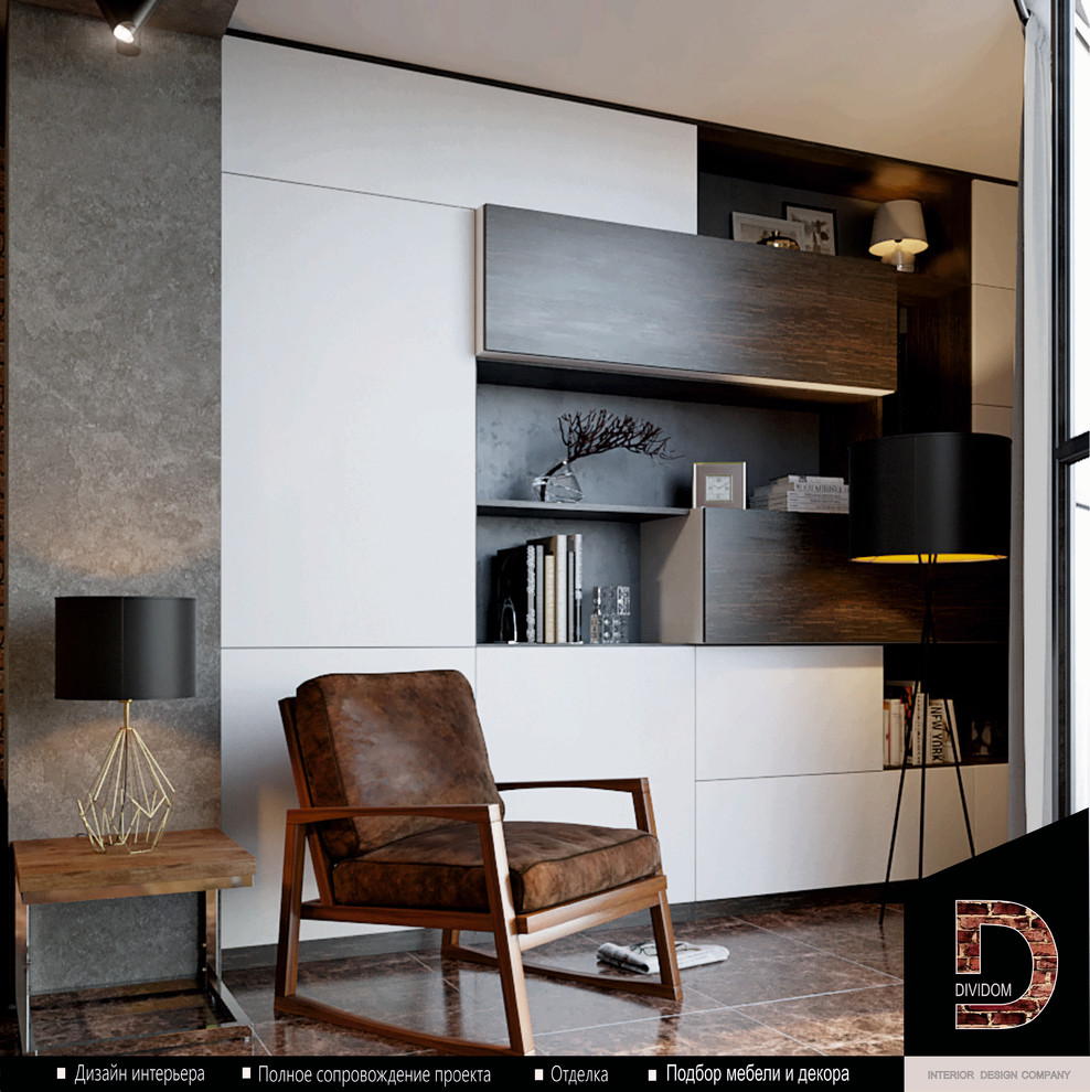 Дизайн гостиной-студии в стиле Лофт