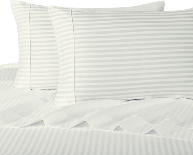1500 Thread Count Egyptian Cotton Stripe Duvet Cover Set, King