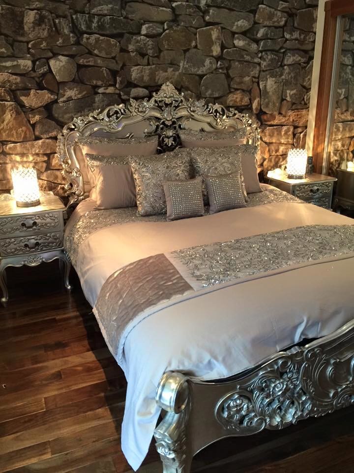 Rococo Silver Leaf Bed Devon By Newtons Furniture Rococo Silver Leaf Bed Devon By