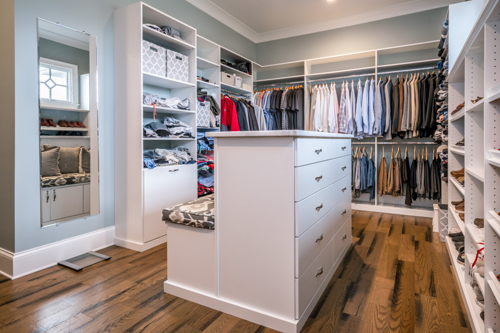 Example of a french country closet design in Louisville