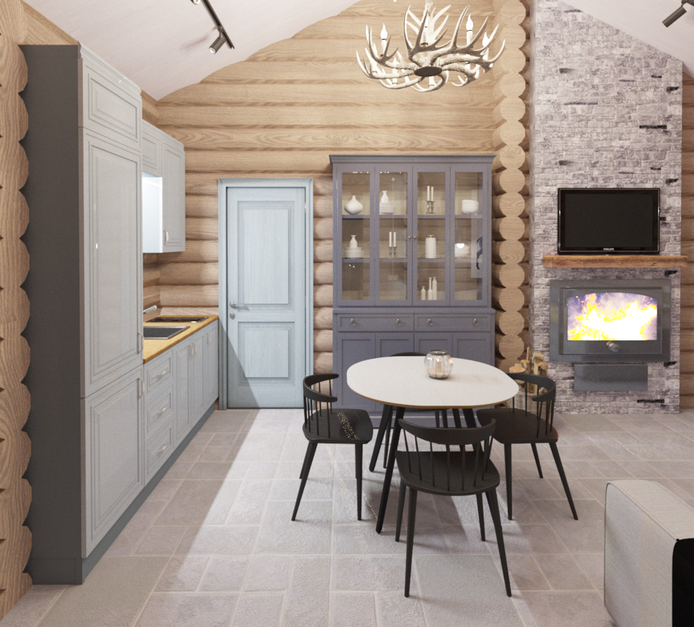 Деревянный дом гостиная