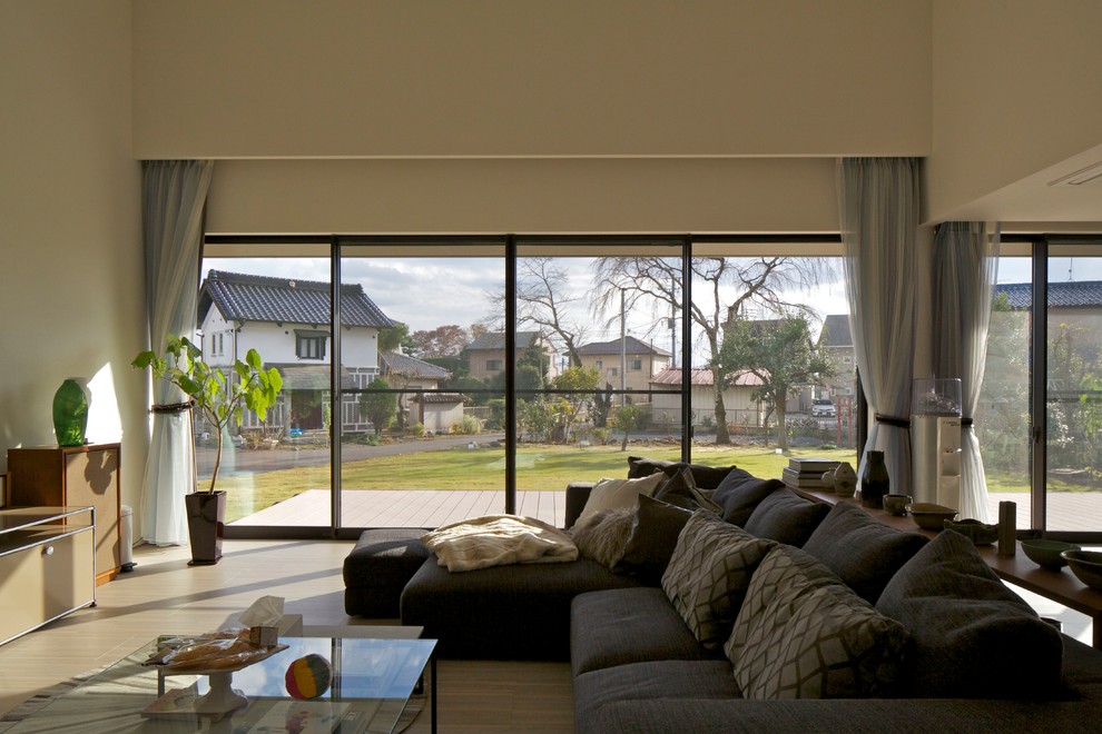 This is an example of a modern living room in Other.