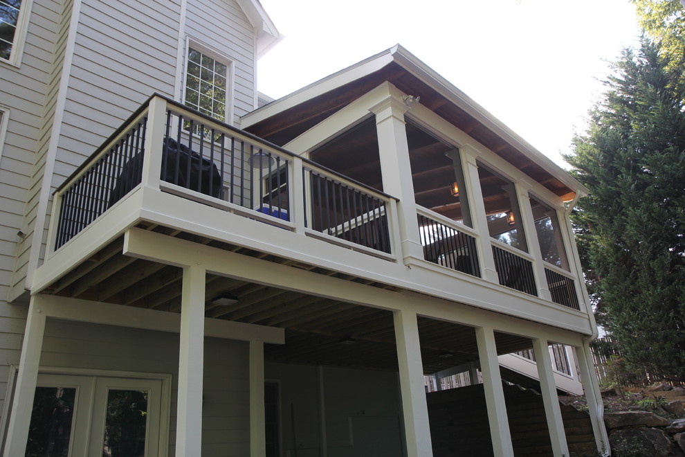 Marietta, GA Shed Roof Screen Porch & Deck Transitional Atlanta