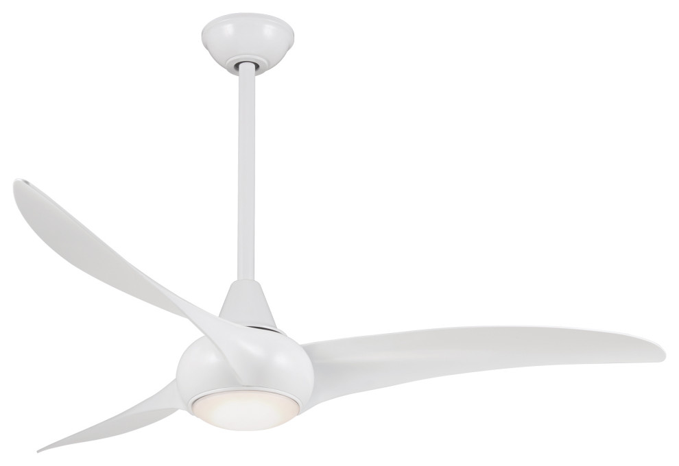 Minka Aire Light Wave 52" LED Ceiling Fan With Remote Control, White