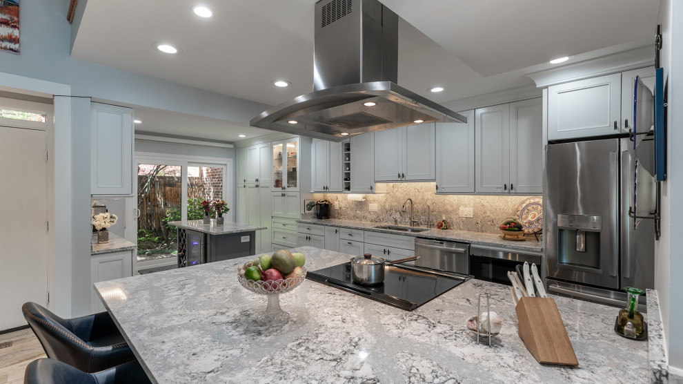 Transitional kitchen photo in Boston