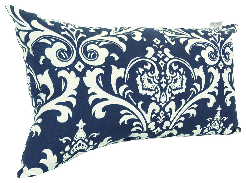 Outdoor Navy Blue French Quarter Small Pillow