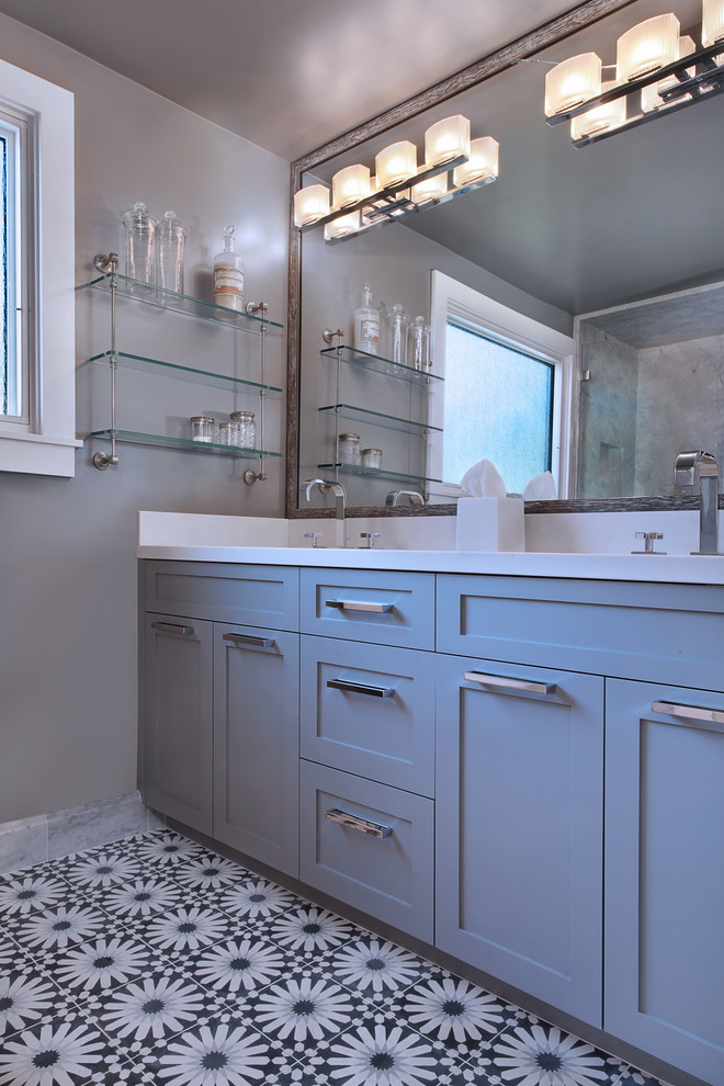 Inspiration for a transitional home design remodel in Orange County