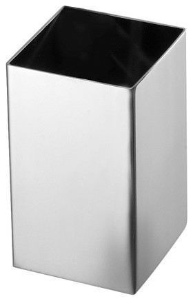 Square Polished Chrome Toothbrush Holder Modern Square Polished Chrome Toothbrush Holder