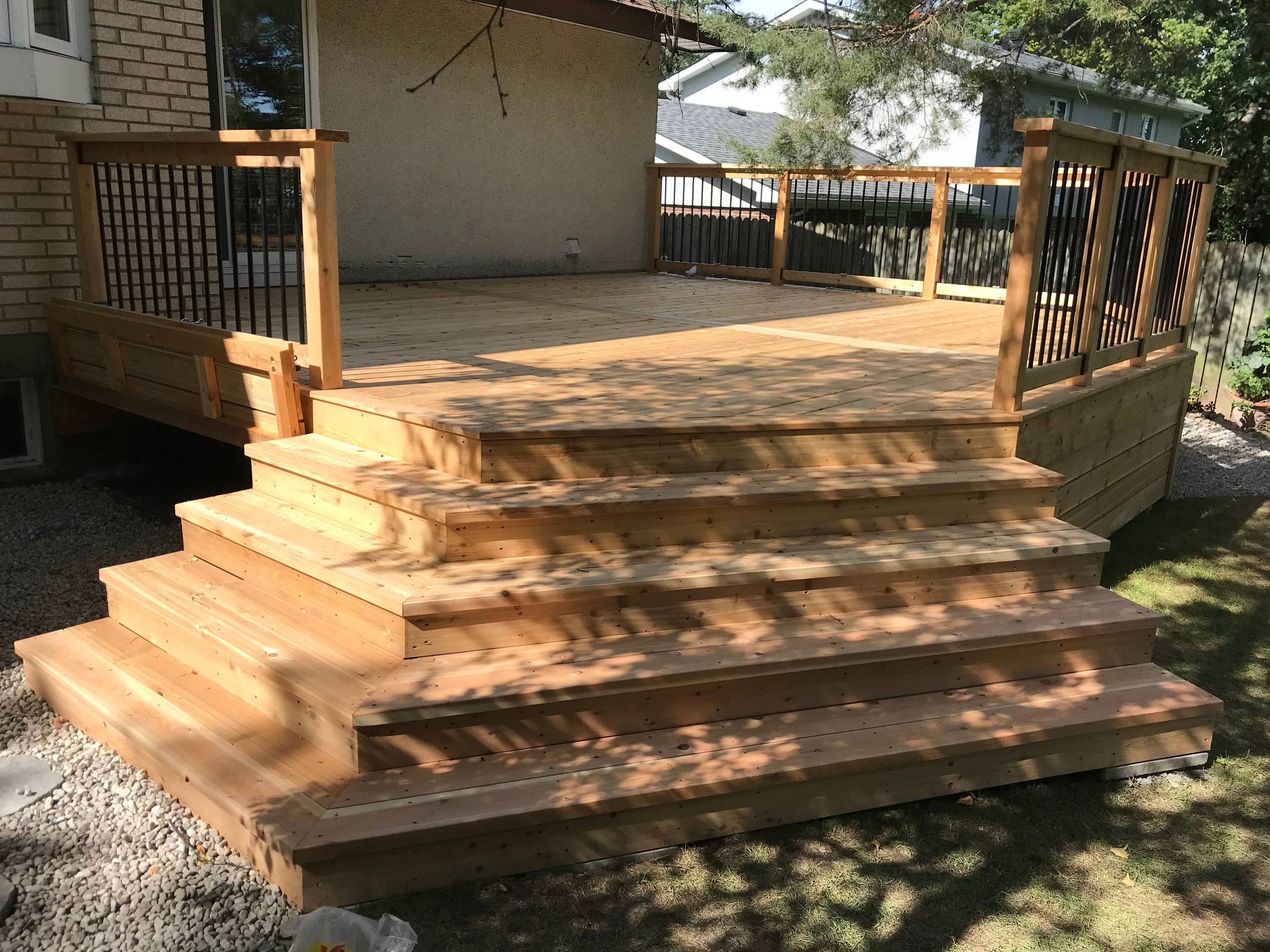 large cedar deck